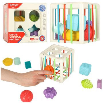   Rugalmas szenzoros kocka dugaszolható puzzle blokkok négyzet alakú formaválogatóval
