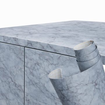   Öntapadó fóliatekercs tapéta furnér szürke márvány 1,22x50m