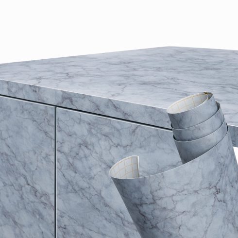 Öntapadó fóliatekercs tapéta furnér szürke márvány 1,22x50m