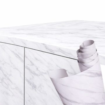   Öntapadós fóliatekercs tapéta furnér fehér márvány - jazz 1,22x50m