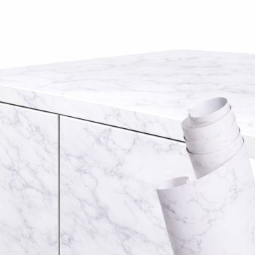   Fóliatekercs öntapadós tapéta furnér fehér márvány - magnólia 1,22x50m