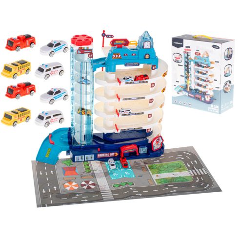 Parkolóház 5 szintes elektromos felvonó + szőnyeg + 8 gépkocsi