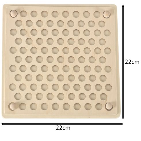 Oktatási montessori gyöngygolyó mozaik puzzle 77el.