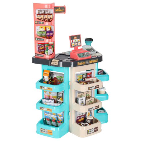 Szupermarket pénztárgép + menta kocsi