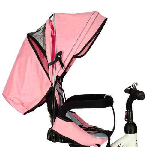 Trike Fix V3 háromkerekű 3in1 babakocsi kerékpár 360 forgatható szabad kerék rózsaszínű