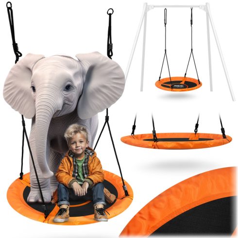 Swingo XXL gólyafészek hinta, narancssárga, 95 cm