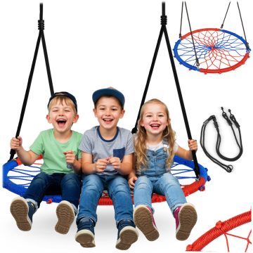 SWINGO gólyafészek hinta, 95 cm, kék és piros