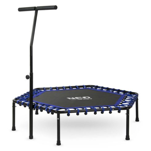 Neo-Sport 127 cm-es fitnesz trambulin fogantyúval – hatszögletű, kék