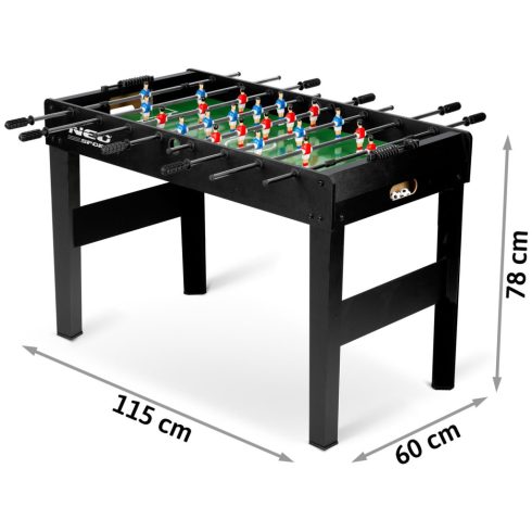Neosport foosball asztal 118x61x79 cm NS-805 fekete