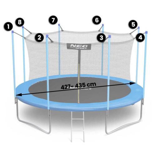 Belső háló trambulinokhoz 435 cm 14 ft Neo-Sport