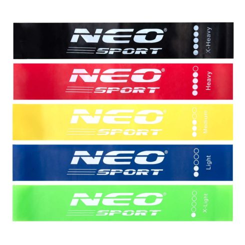 Ellenállási szalag készlet gyakorlatokhoz NS-959 Neo-Sport 5 db