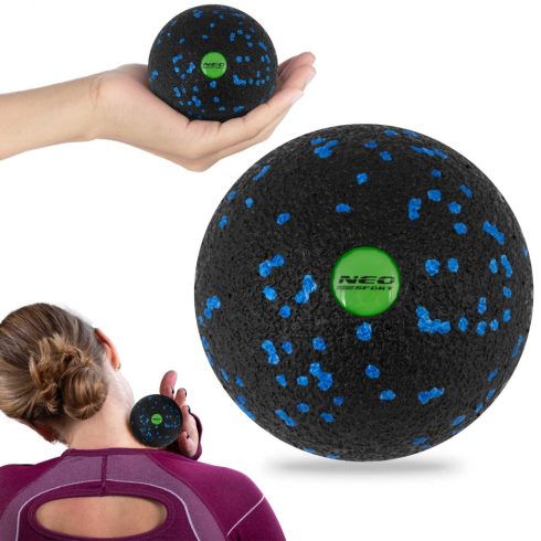 Masszázs- és fitneszlabda NS-965 fekete-kék