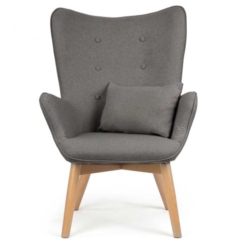 Wingback szék lábtartóval Sofotel Norse szürke
