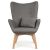 Wingback szék lábtartóval Sofotel Norse szürke