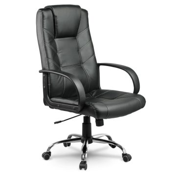 Sofotel EG-221 fekete bőr irodai szék