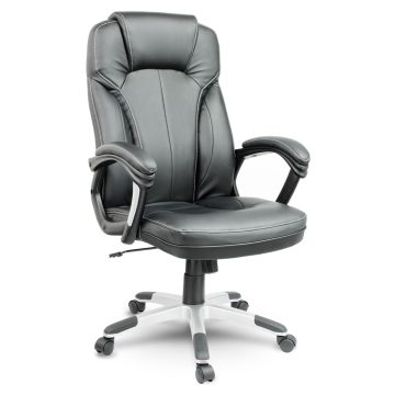 Sofotel EG-222 fekete bőr irodai szék