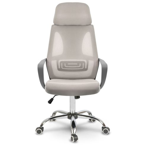 Praga irodai szék mikrohálós anyaggal - világosszürke