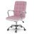 Benton szövet irodai szék, rózsaszín és fehér