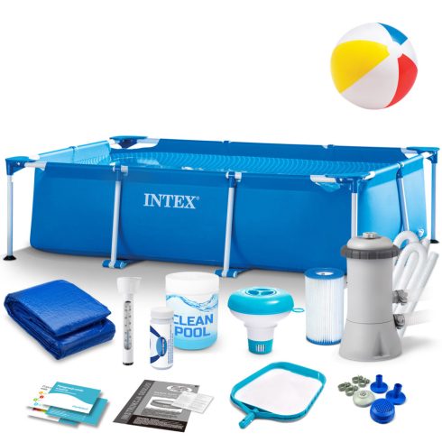 220 x 150 x 60 cm 15 az 1-ben INTEX 28270 keretes kerti medence