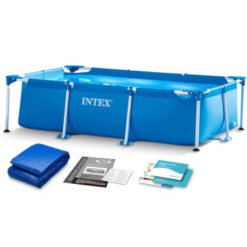   INTEX 28271 2 az 1-ben keretes kerti medence, 260 x 160 x 65 cm