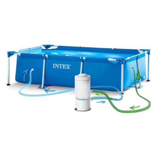 300 x 200 x 75 cm 15 az 1-ben INTEX 28272 keretes kerti medence + INGYENES buborékfúvó