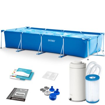 Intex 28274 450x220x84 cm-es 10 az 1-ben keretes medence