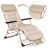   Összecsukható kerti nyugágy párnával Sofotel ChillWell, 2 részes készlet, bézs