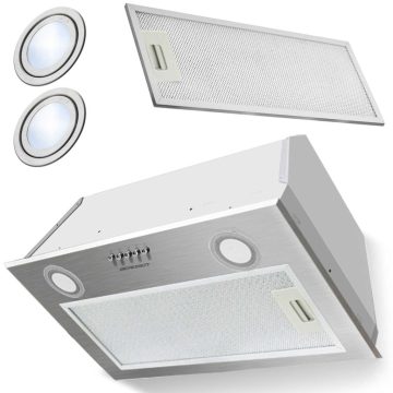   60 cm-es szekrény alá szerelhető páraelszívó Inox BE-50