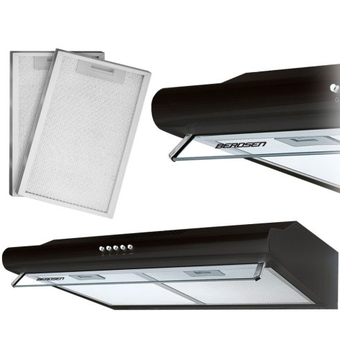 Szekrény alá szerelhető páraelszívó - 60 cm-es elszívó Berdsen BE-10-A fekete