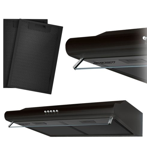 Szekrény alá szerelhető páraelszívó - 60 cm-es elszívó Berdsen BE-10-A fekete