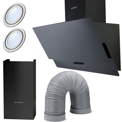 Berdsen BT-211 60 cm-es fekete kéményes páraelszívó