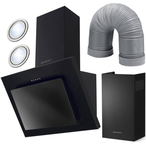 Berdsen BT-215 60 cm-es fekete kéményes páraelszívó