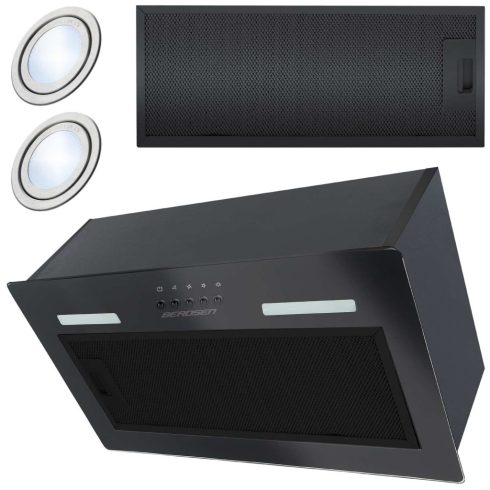 52 cm-es fekete szekrény alatti páraelszívó BT-236