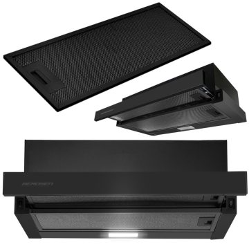 50 cm-es fekete teleszkópos páraelszívó BT-238