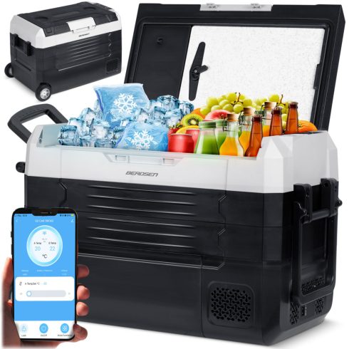 Icemax 400 Berdsen turisztikai kompresszoros hűtőszekrény 40 literes - fekete és szürke