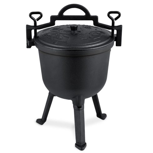 Öntöttvas vízforraló 8 l-es vadász edénysültek tábortűz grillhez BD-482 348200