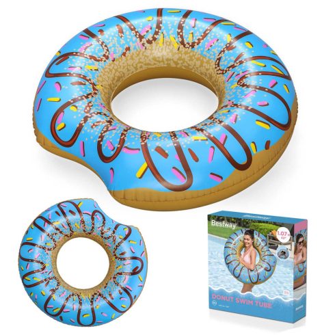 Felfújható strandúszógyűrű kék ​​Donut 107cm BESTWAY