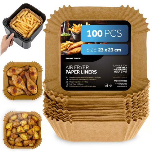 Sütőpapír bélések olajsütőhöz 23 cm Berdsen - 100 db