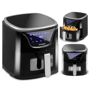 5 literes BD-652 légsütő, fekete és ezüst színű
