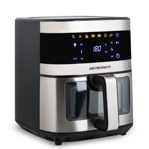 Légsütő, nagy sütő, 9,1 l, Berdsen 1700 W BD-656, ezüst