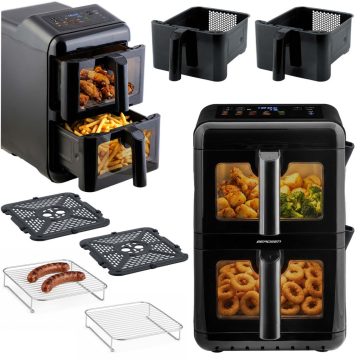   Kétkamrás függőleges zsírmentes sütő 11,6 l légsütő Berdsen fryer 3000W BD-663