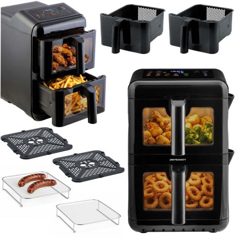 Kétkamrás függőleges zsírmentes sütő 11,6 l légsütő Berdsen fryer 3000W BD-663