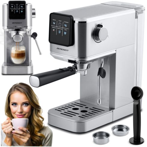 Berdsen BD-770 20 bar dugattyús kávéfőző, ezüst