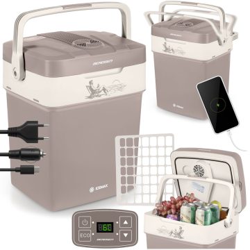   Berdsen Icemax 29 literes hordozható hűtőszekrény ECO üzemmóddal – sötét szürke