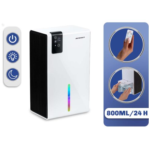Légszárító - nedvességelnyelő 800ml/24h higrosztát Berdsen BD-856 fehér