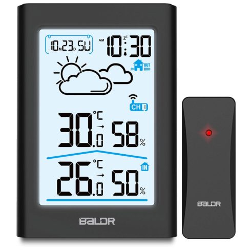 Meteorológiai állomás kijelzővel BD-911 fekete