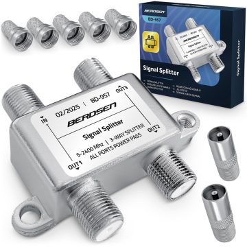   Antennaosztó, passzív elosztó, 3 bemenet 5–2400 MHz Berdsen BD-957