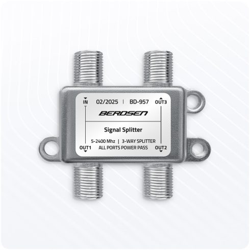 Antennaosztó, passzív elosztó, 3 bemenet 5–2400 MHz Berdsen BD-957