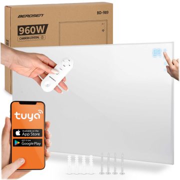   Infravörös fűtőtest infrafűtő 960 W Berdsen BD-989 WiFi távirányító alkalmazás