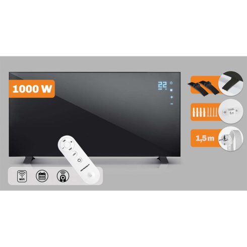 Grzejnik na podczerwień promiennik podczerwieni 1000 W Berdsen BD-992 pilot WiFi alkalmazás